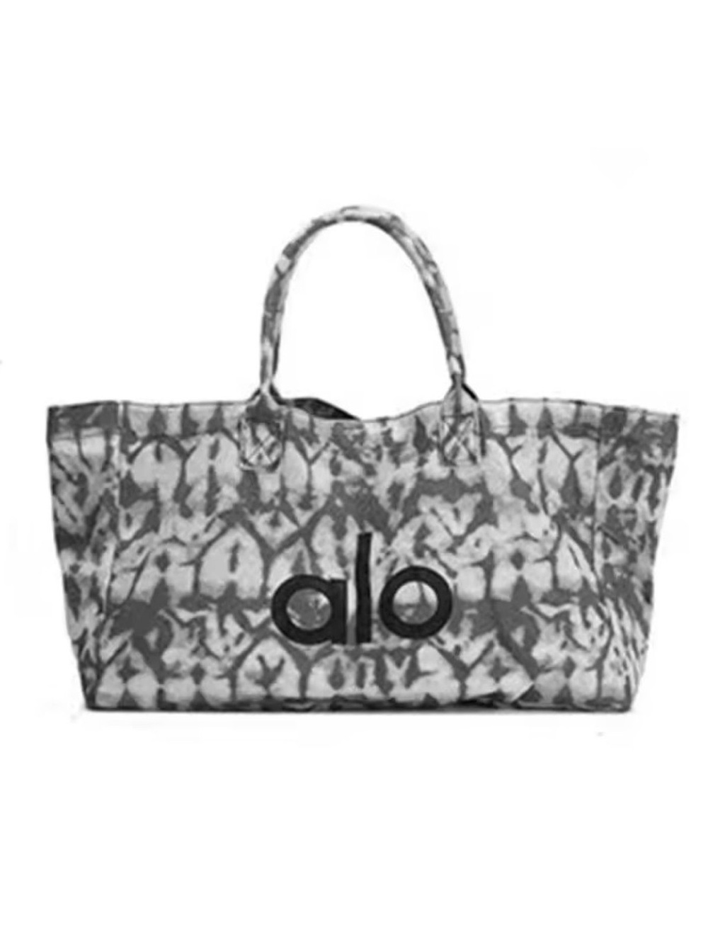 ALO Yoga Tie Dye Shopper Tote Bag in Grey Tiedye